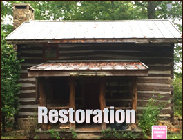 Historic Log Cabin Restoration  Leland, North Carolina